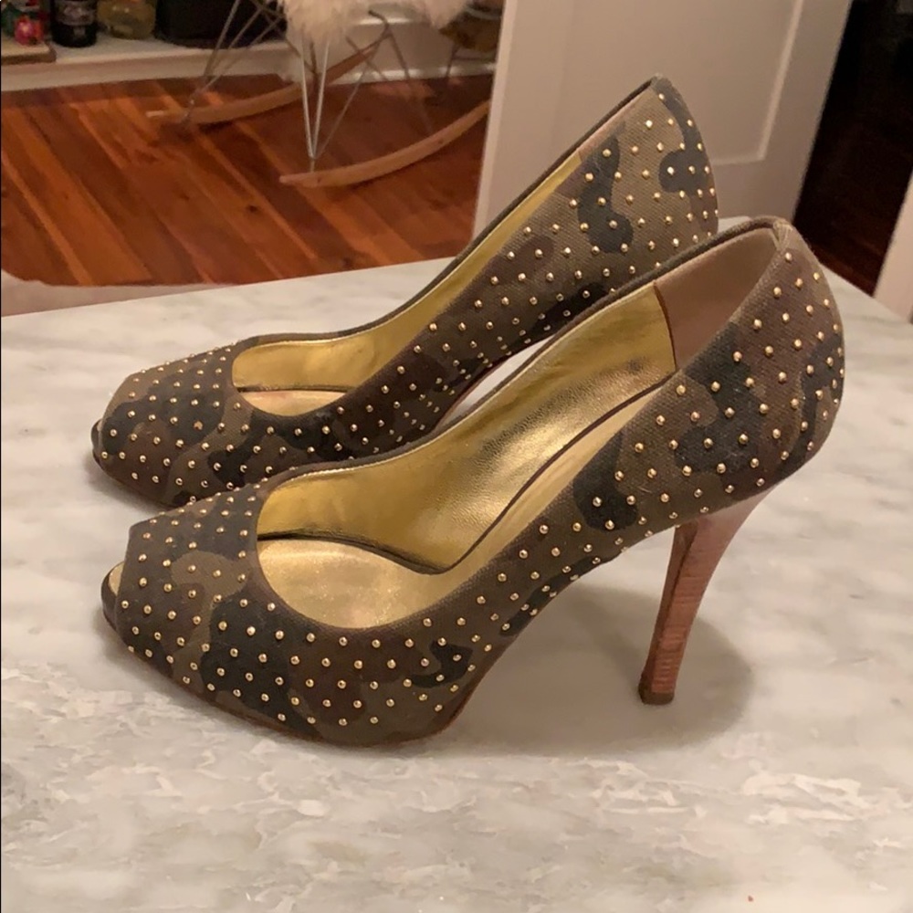 Giuseppe Zanotti Design camo studded heels size 37